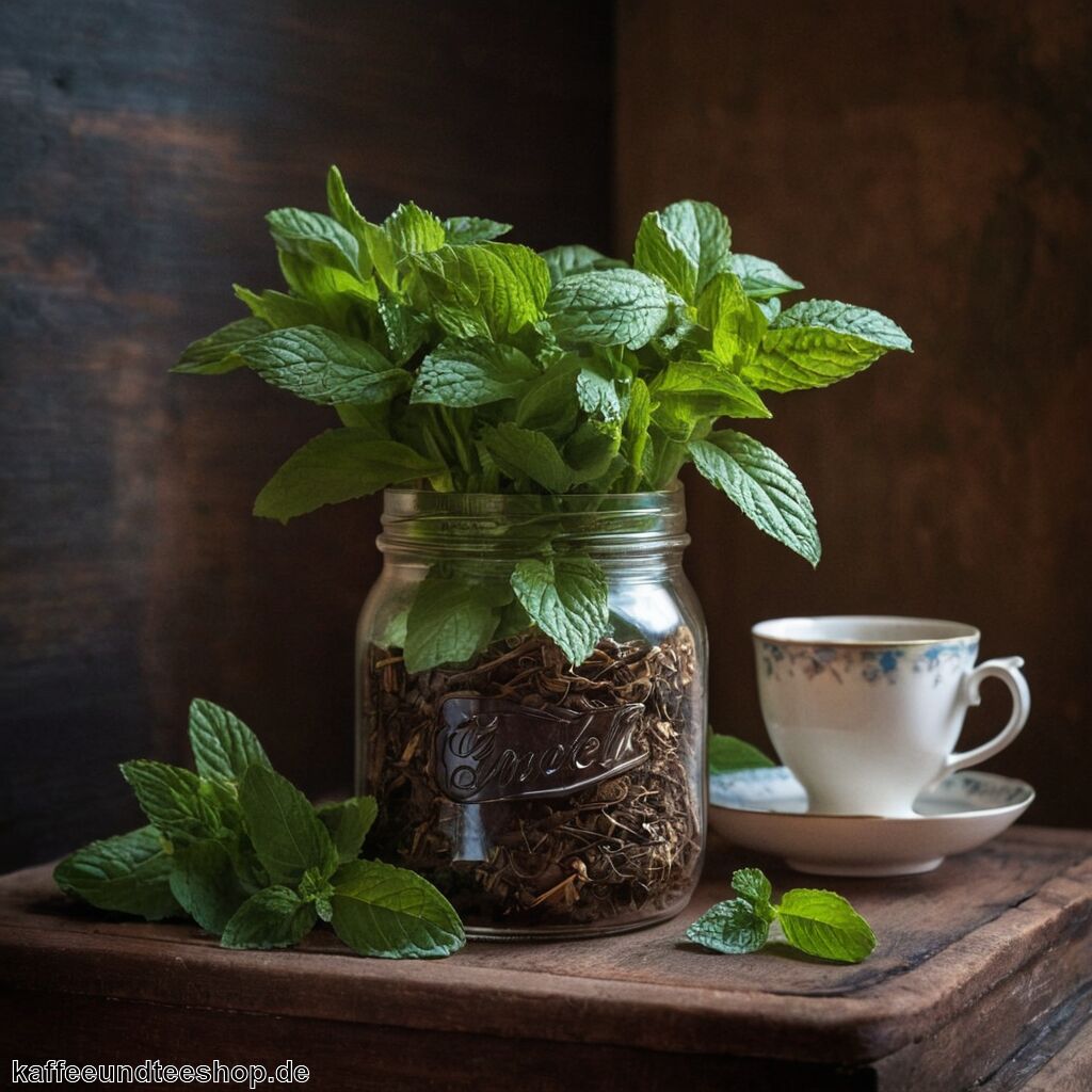 Minze trocknen zum Tee machen