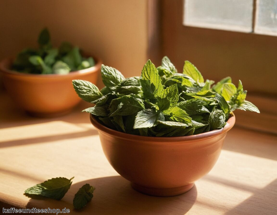 Ideale Monate: Juni und Juli - Minze trocknen zum Tee machen
